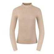 Pure Golf Ladies Olwen Mock Neck Top Small Cappuccino