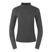 Pure Golf Ladies Olwen Mock Neck Top Medium Charcoal - Grey image