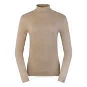 Pure Golf Ladies Simone Roll Neck Jumper Small Cappuccino