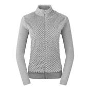 Pure Golf Ladies Ellsa Knitted Zipped Cardigan Medium Pale Grey