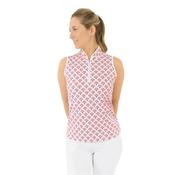 Pure Golf Ladies Ellen Sleeveless Polo Small Sunset image