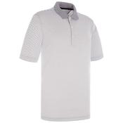 Proquip Gents Pro Tech Barstripe Polo Small Steel - White image