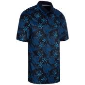 Proquip Gents Sub7 Leaf Print Polo Small Navy - Royal image