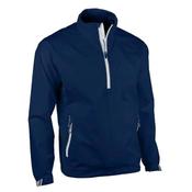 Zero Restriction Gents Power Torque 1/4 Zip L/S W/P Top Small Navy - Metallic - Silver 945