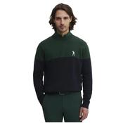 Seve Gents Heritage Block Sweater Medium Deep Green - Navy