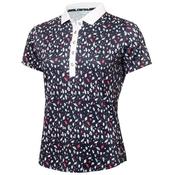 Green Lamb Melanie Printed Polo 8 Leaf Print image