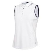 Green Lamb Nadia S/less Club Polo 16 White - Navy image