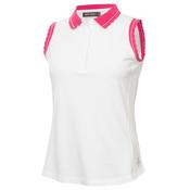 Green Lamb Octavia S/less Club Polo 8 White - Raspberry image