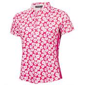 Green Lamb Odelle Printed Polo 10 Carnation Print image
