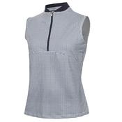 Green Lamb Olwyn Sleeveless Gingham Polo 10 Navy - White image