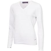 Green Lamb Oonagh Trellis Vee Neck Sweater 8 White