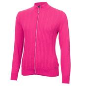 Green Lamb Olena Cable Cardigan 8 Raspberry / Pink