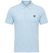 Lyle &amp; Scott Gents Polo Shirt Small Sea Breeze Blue Y408 image