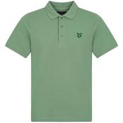 Lyle &amp; Scott Gents Polo Shirt Small Smoke Green X576 image