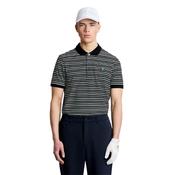 Lyle &amp; Scott Gents Stripe Polo Shirt Small Black/ Mint/ Pink Y634 image