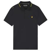 Lyle &amp; Scott Gents 1874 Tipped Tech Polo Small Jet Black Z865 image