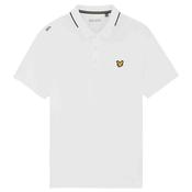 Lyle &amp; Scott Gents 1874 Tipped Tech Polo Small White 626 image