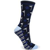 Surprizeshop Ladies Flag Emblem Socks 4-7  Navy