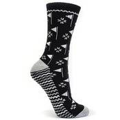 Surprizeshop Ladies Flag Emblem Socks 4-7  Black