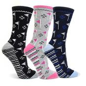 Surprizeshop Ladies 3-Pair Crew Socks 4-7  ONE