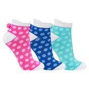 Surprizeshop Ladies 3-Pair Multi Spot Pom Socks 4-7  ONE image