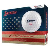 Srixon Z-Star Diamond Golf Balls Dozen White - Royal Blue image