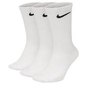 Nike LtWt 3 Pack Crew  Socks Large White 100 image