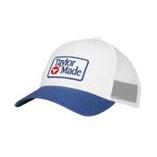 TaylorMade Gents LS Radar Trucker Hat Regular White - Navy