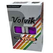 Volvik VIVID mat with 3 line 6 Balls  Purple