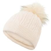 Surprizeshop Ladies Waterproof Bobble Hat  Winter White
