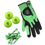 Zero Friction Supertube [LH Glove/3 Balls/10 Tees] Ladies Neon Lime