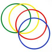 Active Play 50cm Flat Hoops - Set of 4 image