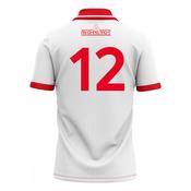 McKvr An Ghaeltacht GAA Numbered Playing Jersey - Adult - White/Red