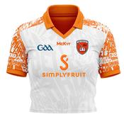 McKvr Armagh GAA Edge Cropped Training Jersey - Womens - White/Orange