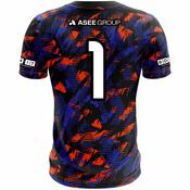 McKvr Armagh GAA Numbered Goalkeeper Jersey - Adult - Black/Blue/Orange Player Fit image