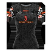 McKvr Armagh GAA Edge Training Jersey - Womens - Black/Charcoal/Orange