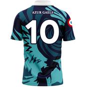 McKvr Azur Gaels Numbered Outfield Jersey - Adult - Navy/Turquoise Player Fit image