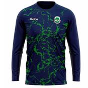 McKvr Ballaghadeeren GAA Long Sleeve Tech Top - Adult - Navy/Green image