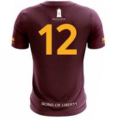 McKvr Ballyclough GAA Numbered Playing Jersey - Youth - Maroon/Amber image