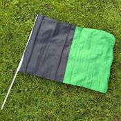 Mc Keever Sports Black/Green Half and Half Flag