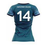 McKvr Castletroy College GAA Numbered Home Jersey - Womens - Sky Blue