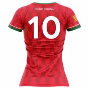 McKvr Celtic Girona Numbered Playing Jersey - Womens - Red image