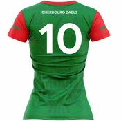 McKvr Cherbourg Gaels GAA Numbered Home Jersey - Womens - Green/Red image
