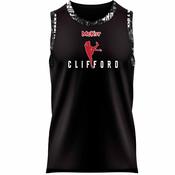 McKvr Clifford Reversible Basketball Vest - Youth - Black/Red image
