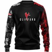McKvr Clifford Poly Sweat Top - Youth - Black/Red