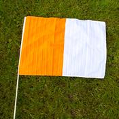 Mc Keever Sports Orange/White Half and Half Flag