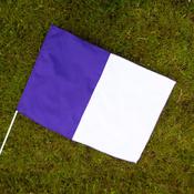 Mc Keever Sports Purple/White Half and Half Flag