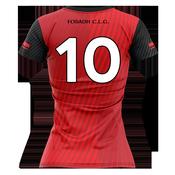 McKvr Fossa GAA Numbered GAA Playing Jersey - Womens - Red/Black image
