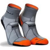 Hilly Marathon Fresh Anklet Socks - Adult - Granite/Orange