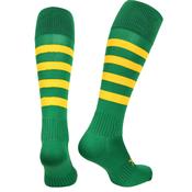 Atak Full Leg Hooped Socks - Youth - Green/Gold image